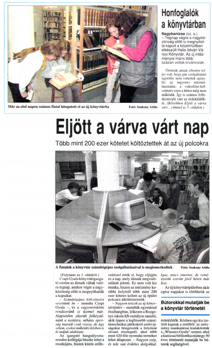 Zalai Hírlap 2001 10 02 230sz 01,05old - Eljött a várva várt nap.jpg Zalai Hírlap 2001 10 02 230sz 01,05old - Eljött a várva várt nap.jpg
